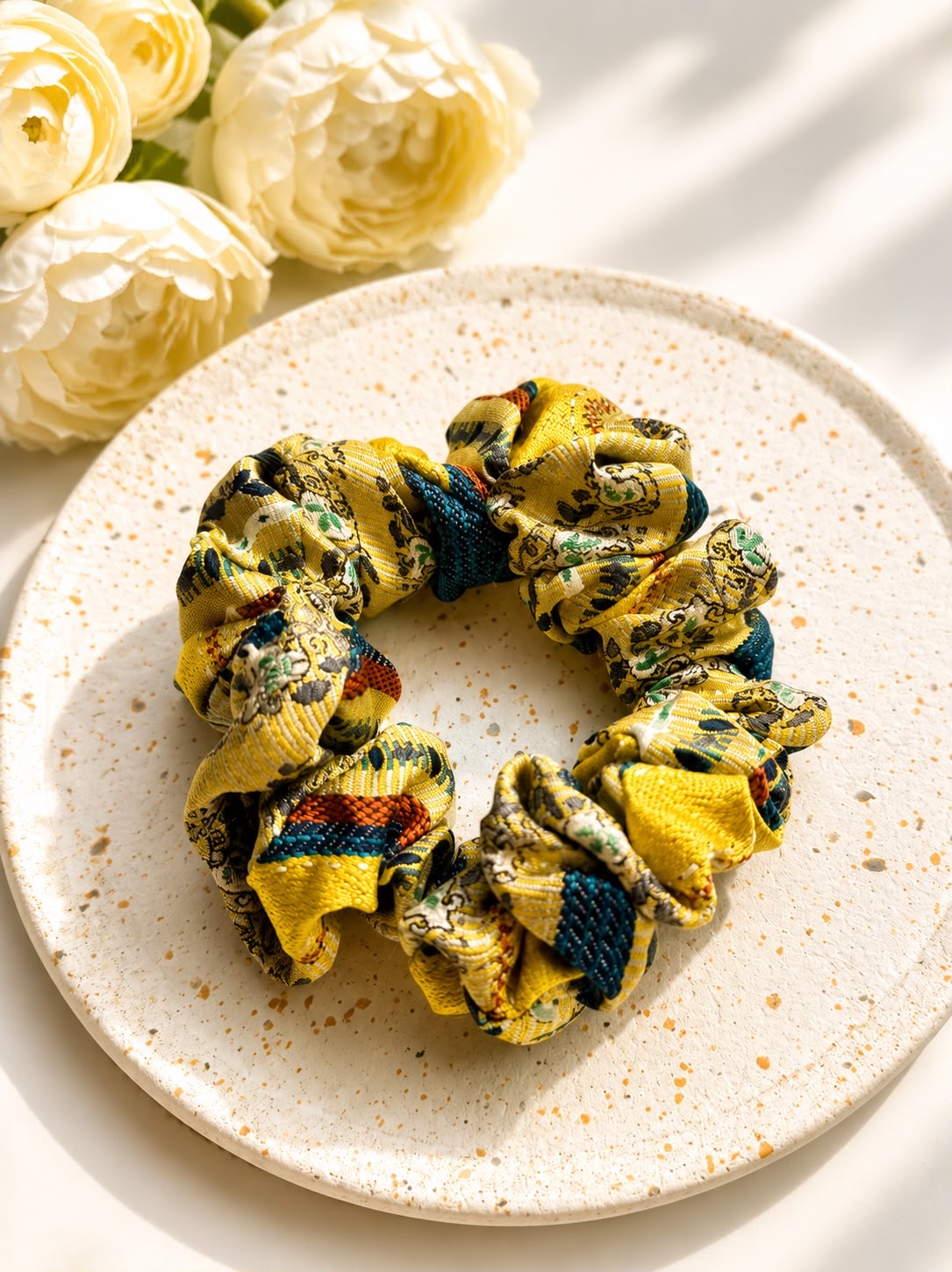 Jedwabna gumka frotka Scrunchie #011