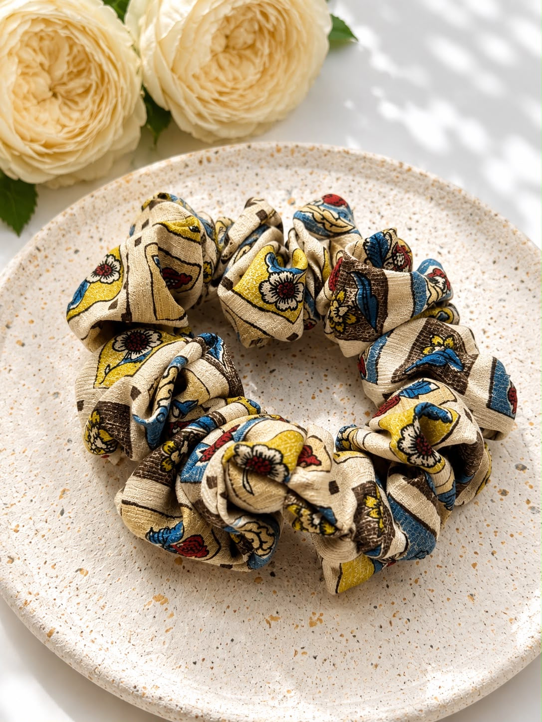 Jedwabna gumka frotka Scrunchie #017
