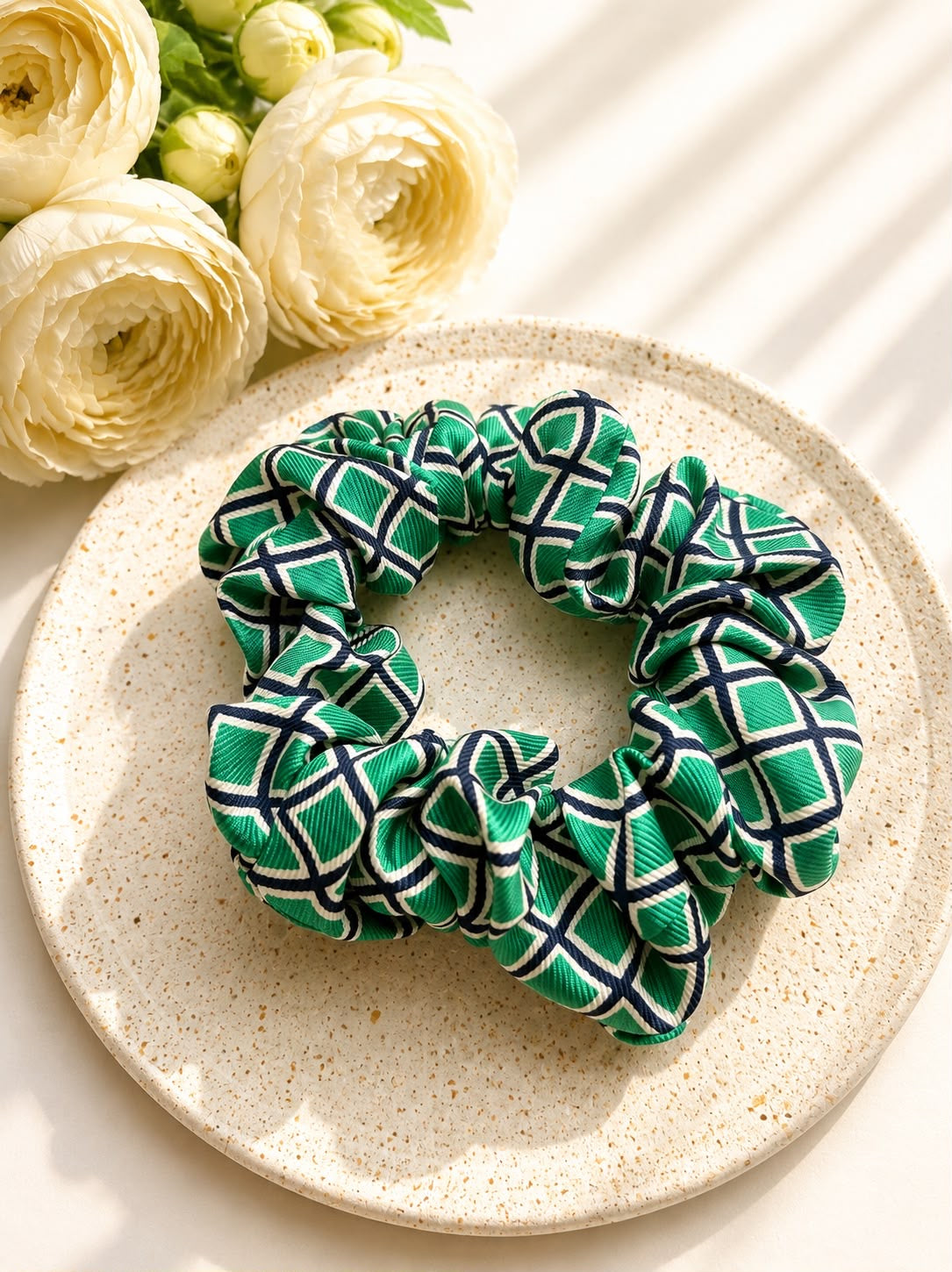 Jedwabna gumka frotka Scrunchie #008