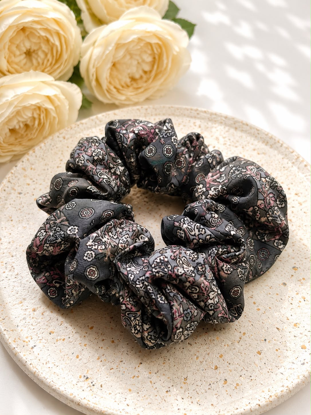 Jedwabna gumka frotka Scrunchie #019