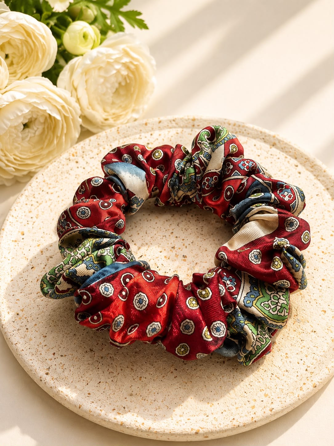 Jedwabna gumka frotka Scrunchie #007