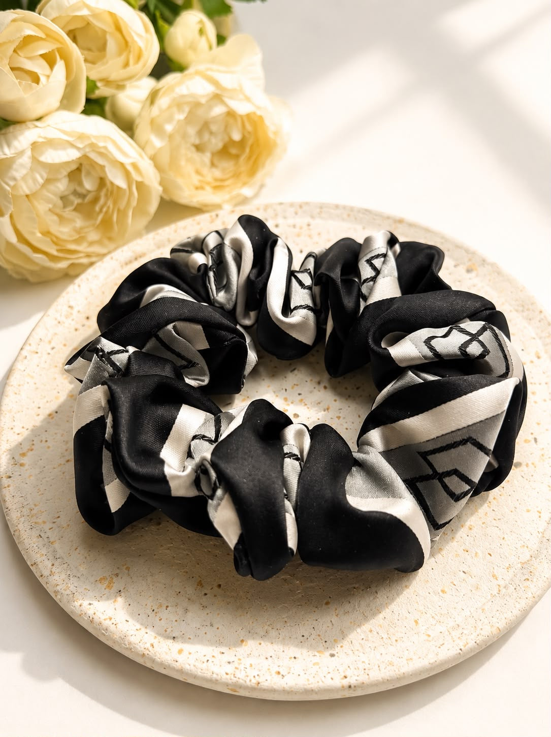Jedwabna gumka frotka Scrunchie #009