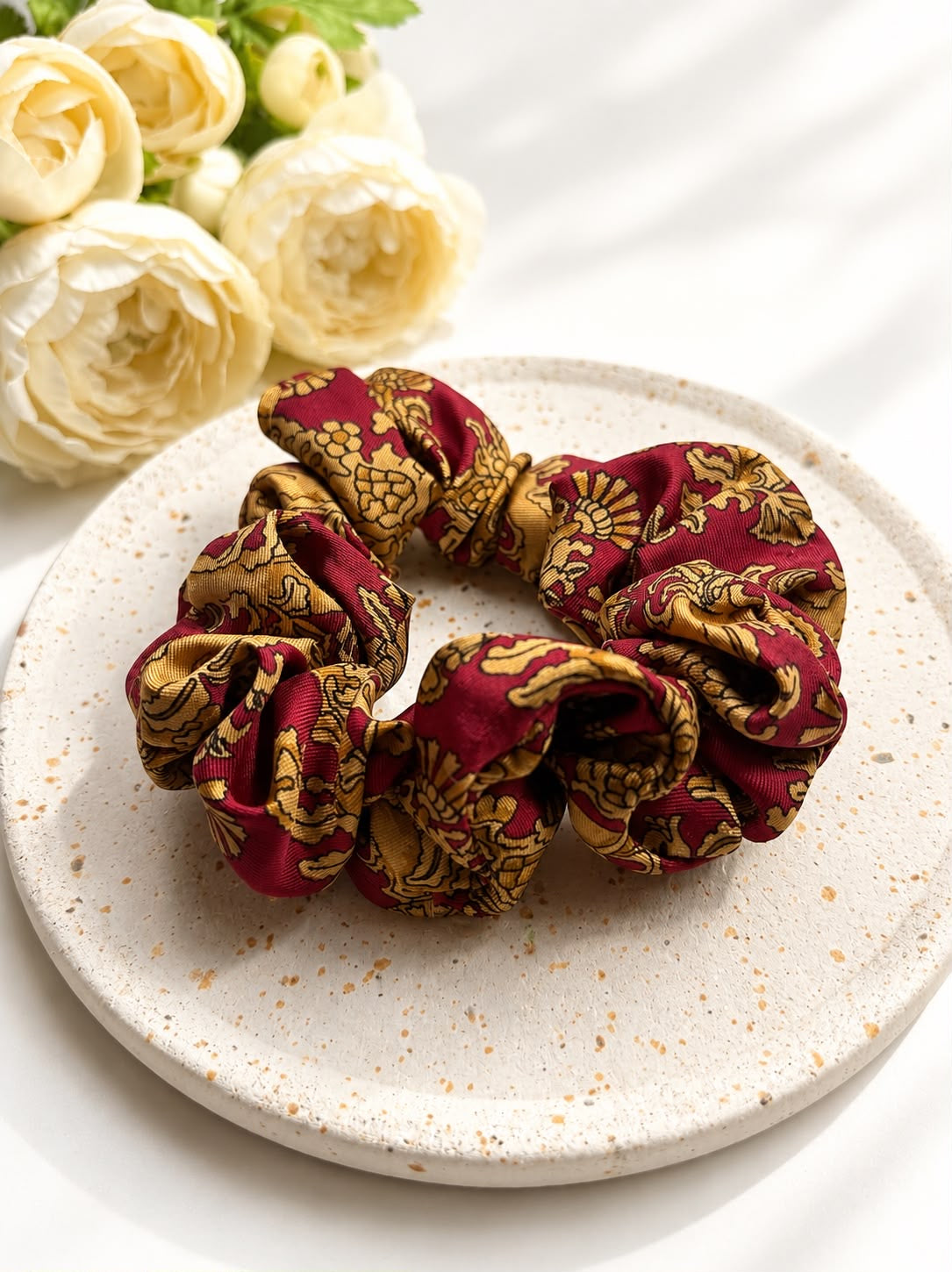 Jedwabna gumka frotka Scrunchie #012