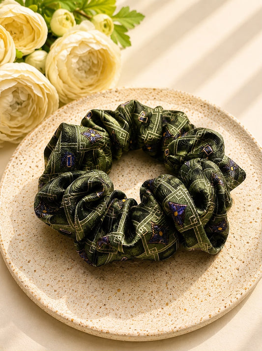 Jedwabna gumka frotka Scrunchie #005