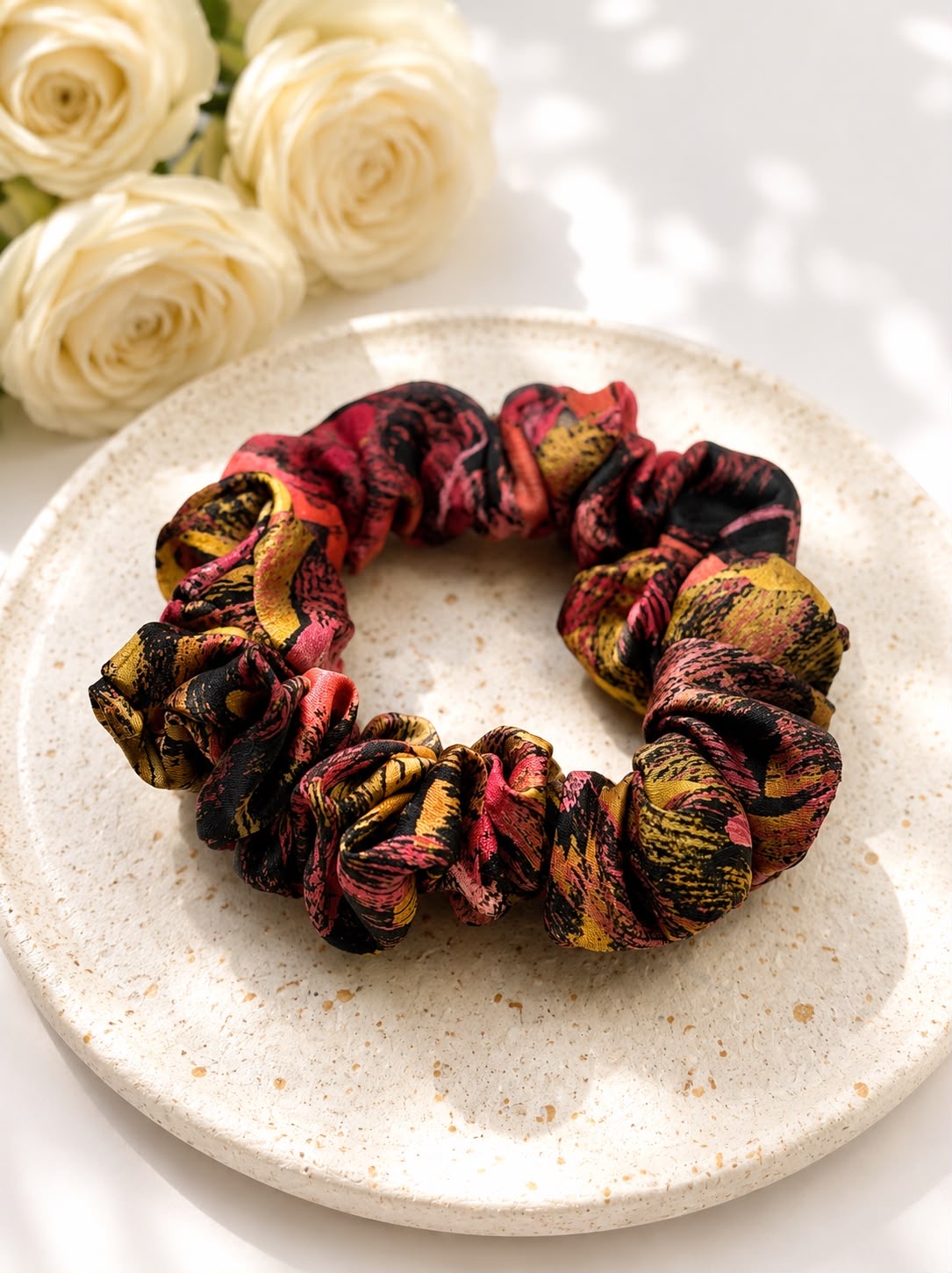Jedwabna gumka frotka Scrunchie #026