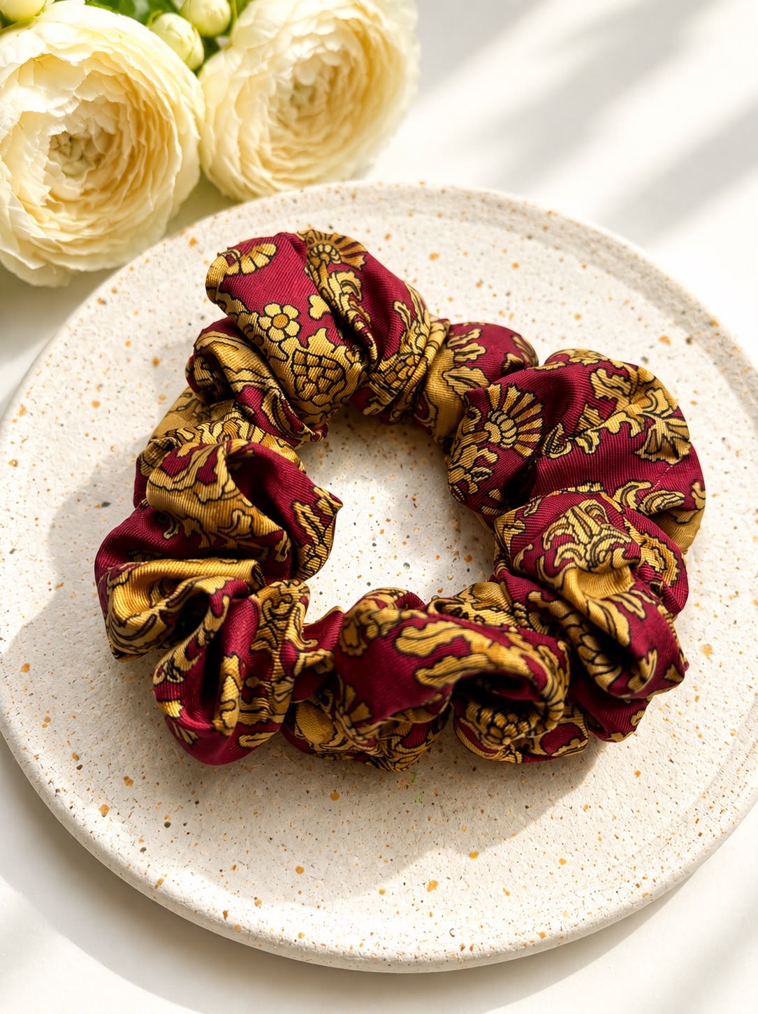 Jedwabna gumka frotka Scrunchie #012