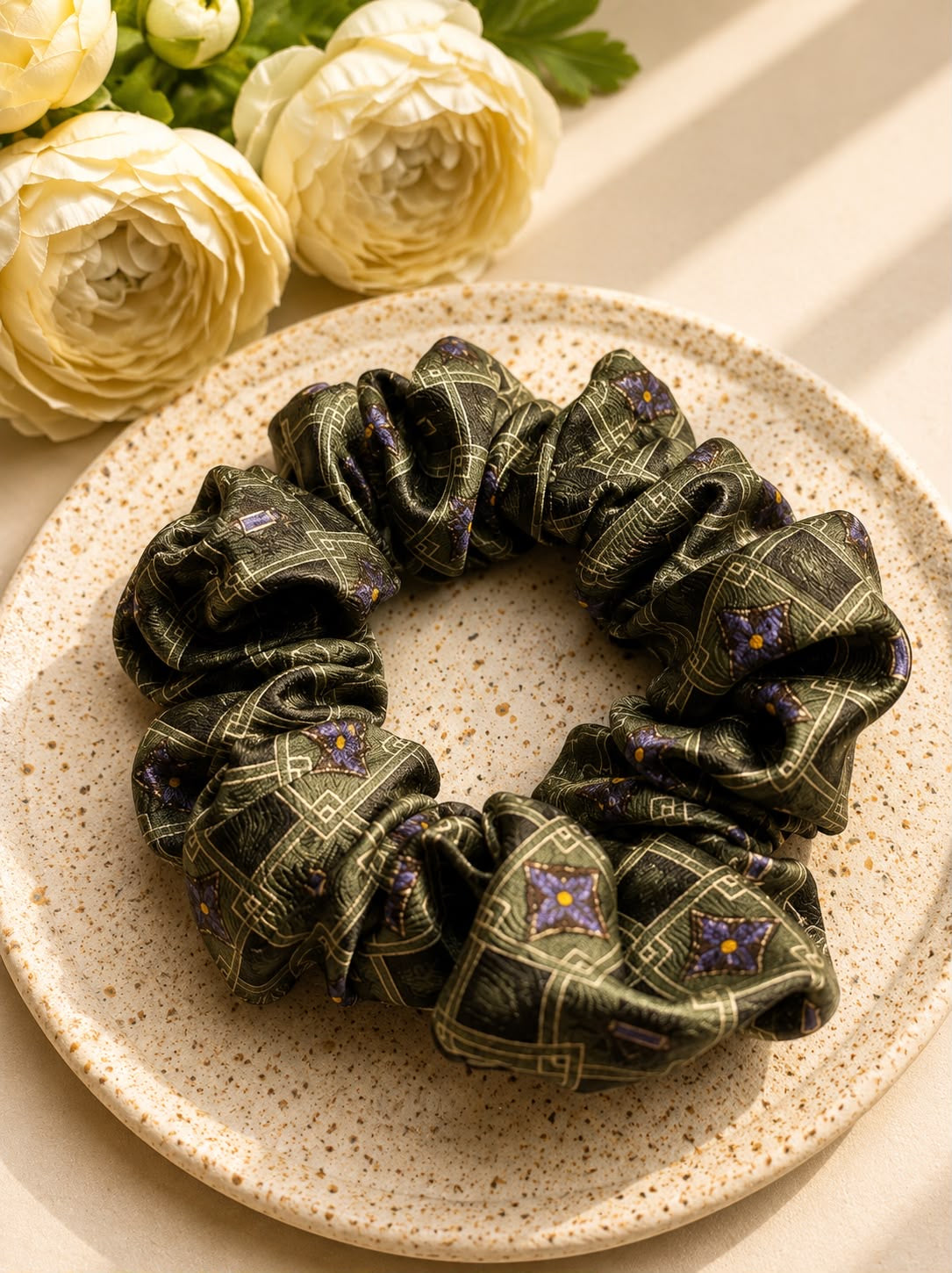 Jedwabna gumka frotka Scrunchie #005