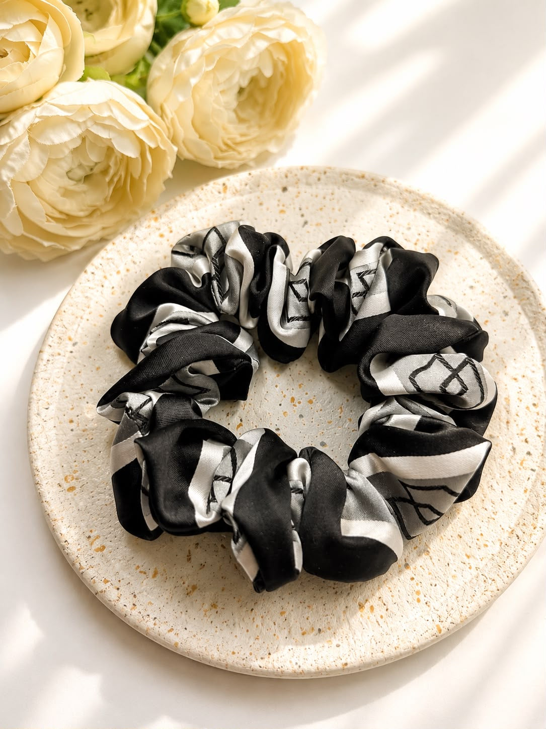 Jedwabna gumka frotka Scrunchie #009
