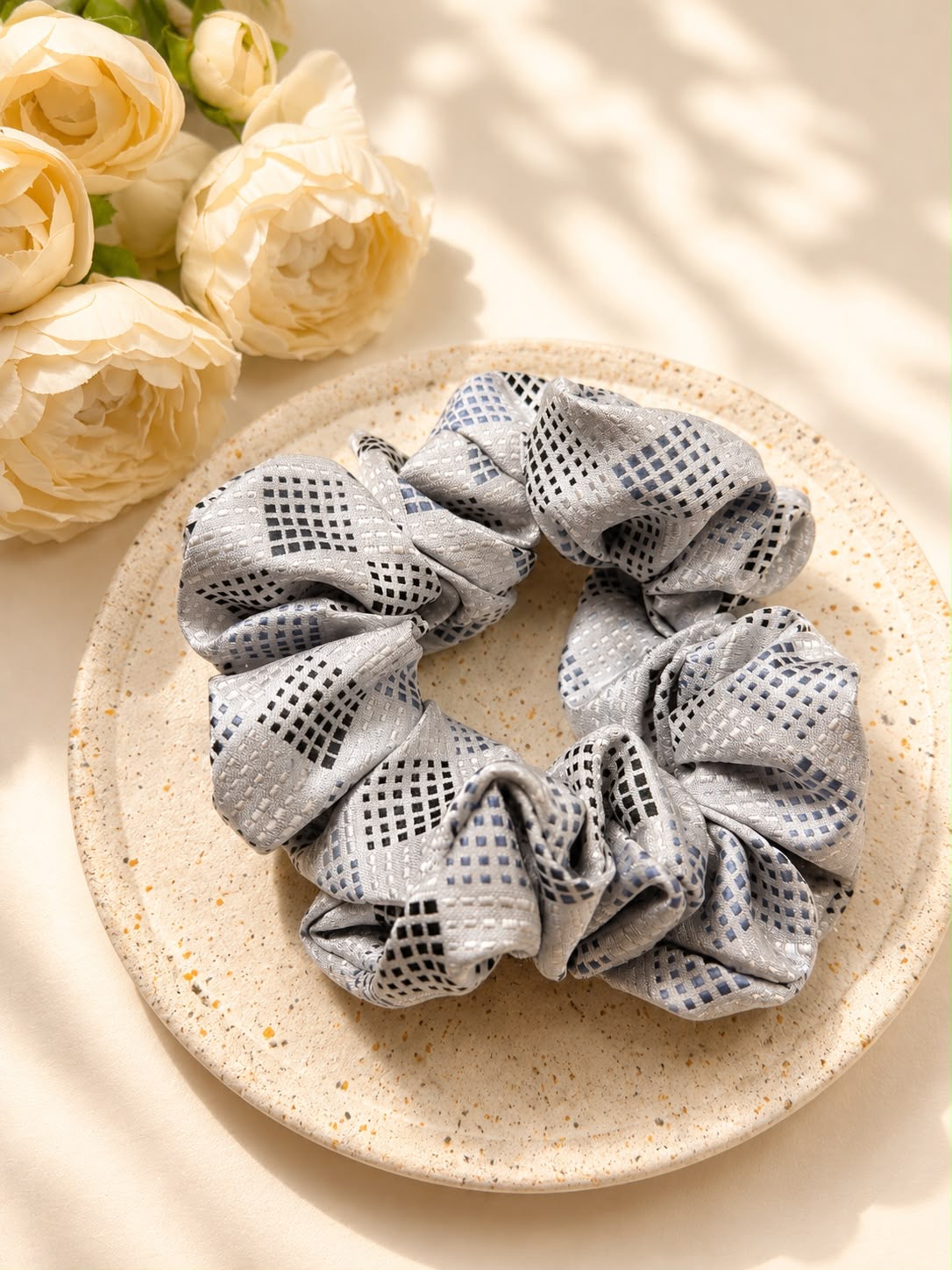 Jedwabna gumka frotka Scrunchie #004