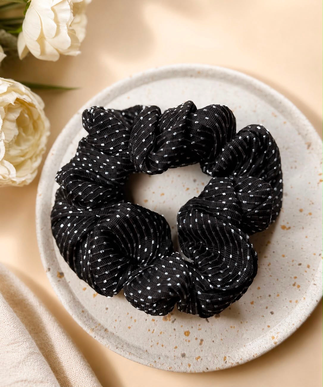 Jedwabna gumka frotka Scrunchie #024