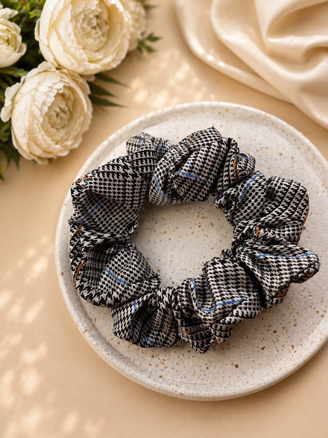 Jedwabna gumka frotka Scrunchie #021