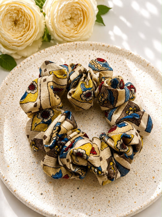 Jedwabna gumka frotka Scrunchie #017