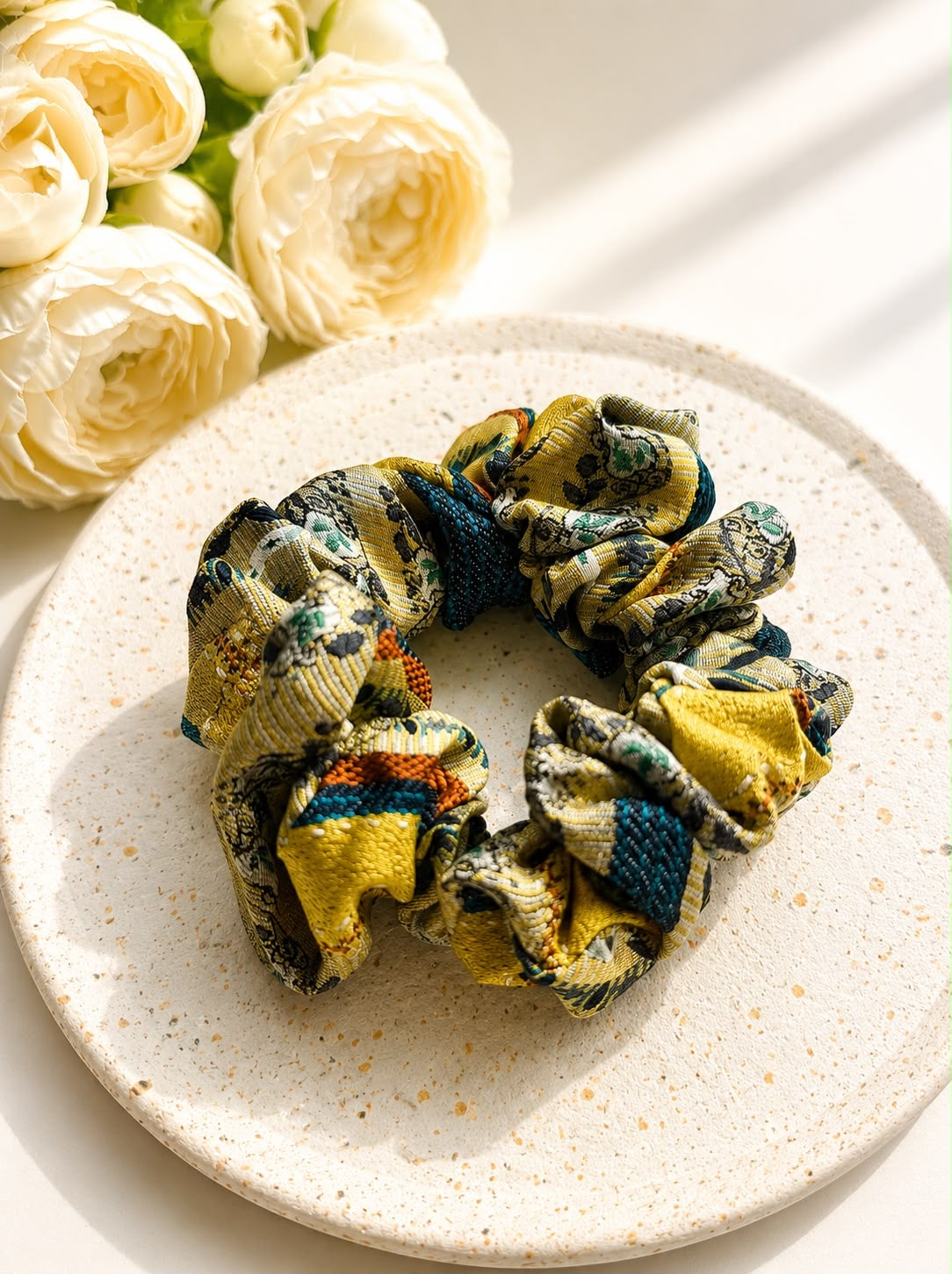 Jedwabna gumka frotka Scrunchie #011