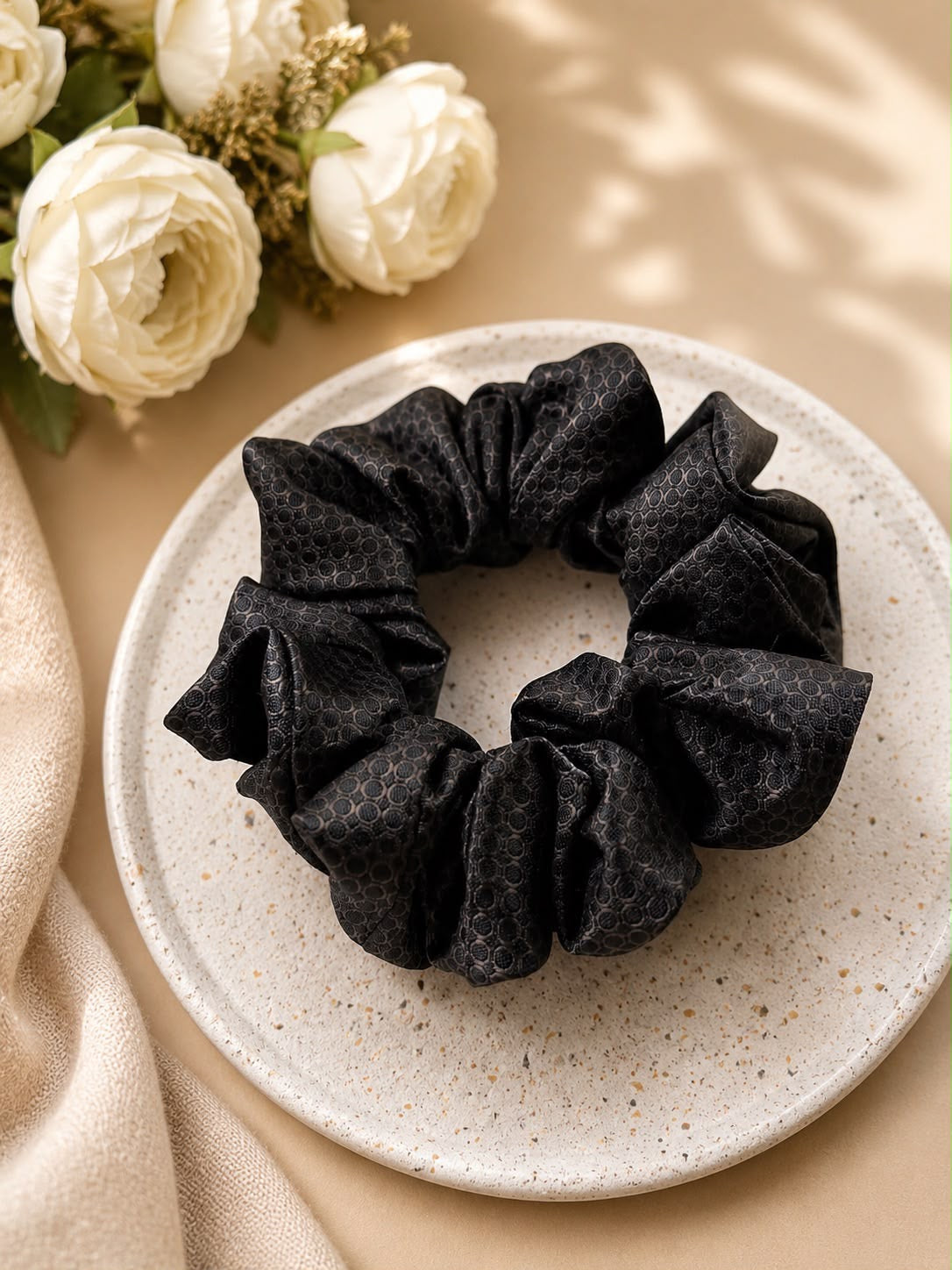 Jedwabna gumka frotka Scrunchie #020