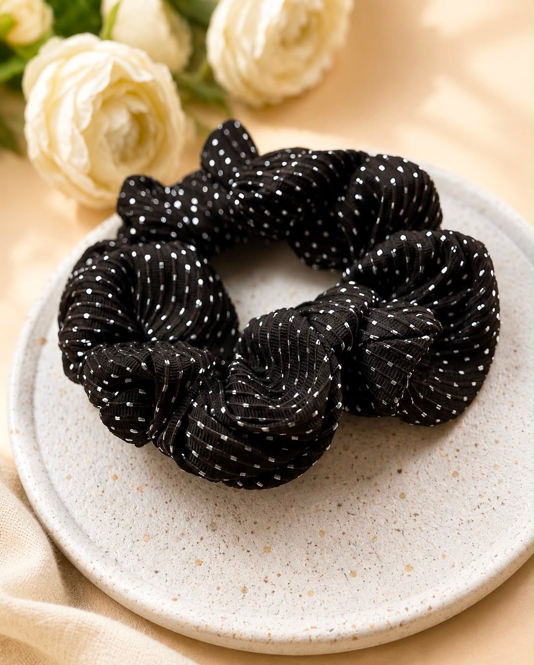 Jedwabna gumka frotka Scrunchie #024